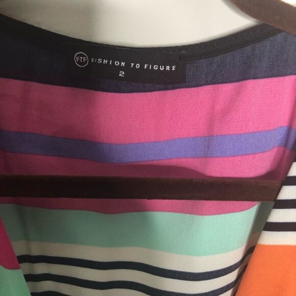 Fashion to Figure Striped Dress w/ Pockets plus - Picture 3 of 5